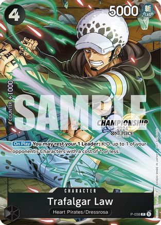 Trafalgar Law - P-038 (CS 2024 Event Pack Finalist) (P-038) - One Piece Promotion Cards - Single Cards
