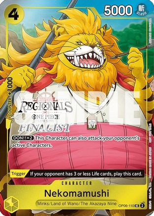 Nekomamushi (Offline Regional 2024 Vol. 3) [Finalist] (OP06-110) - One Piece Promotion Cards - Single Cards