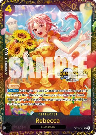 Rebecca (October Championship 2024 Online Regional) (OP05-091) - One Piece Promotion Cards Foil - Single Cards