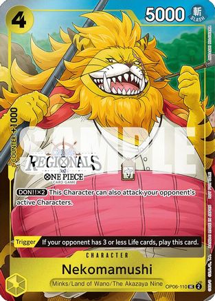 Nekomamushi (Online Regional 2024 Vol. 3) (OP06-110) - One Piece Promotion Cards - Single Cards