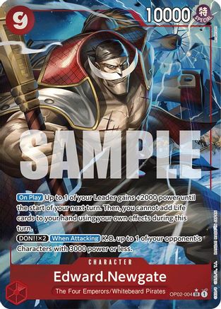 Edward.Newgate (OP02-004) (Alternate Art) (OP02-004) - Premium Booster -The Best- Foil - Single Cards