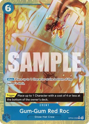 Gum-Gum Red Roc (Alternate Art) (OP04-056) - Premium Booster -The Best- Foil - Single Cards