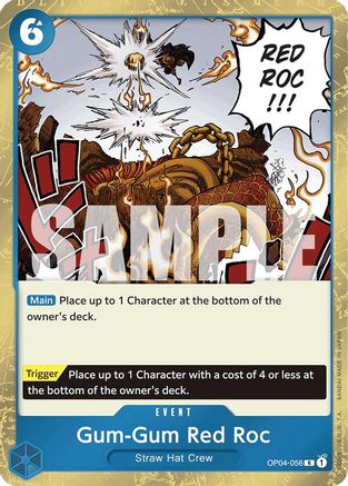 Gum-Gum Red Roc (Jolly Roger Foil) (OP04-056) - Premium Booster -The Best- Foil - Single Cards