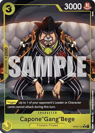 Capone"Gang"Bege (OP04-100) (Alternate Art) (OP04-100) - Premium Booster -The Best- Foil - Single Cards