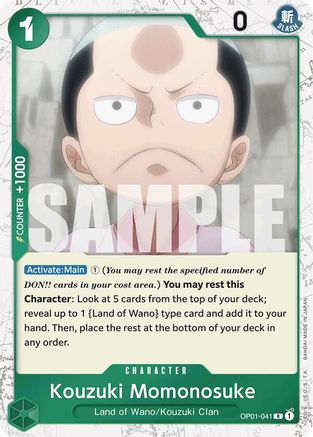 Kouzuki Momonosuke (Jolly Roger Foil) (OP01-041) - Premium Booster -The Best- Foil - Single Cards