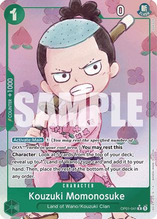 Kouzuki Momonosuke (Alternate Art) (OP01-041) - Premium Booster -The Best- Foil - Single Cards