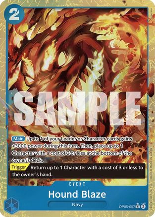 Hound Blaze (Alternate Art) (OP05-057) - Premium Booster -The Best- Foil - Single Cards