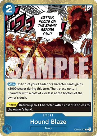 Hound Blaze (Jolly Roger Foil) (OP05-057) - Premium Booster -The Best- Foil - Single Cards