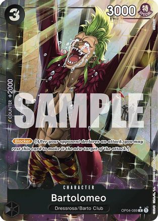 Bartolomeo (OP04-089) (Alternate Art) (OP04-089) - Premium Booster -The Best- Foil - Single Cards