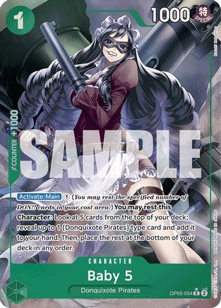 Baby 5 (OP05-034) (Full Art) (OP05-034) - Premium Booster -The Best- Foil - Single Cards