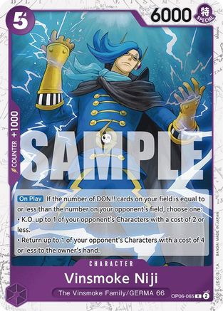 Vinsmoke Niji (OP06-065) (Jolly Roger Foil) (OP06-065) - Premium Booster -The Best- Foil - Single Cards