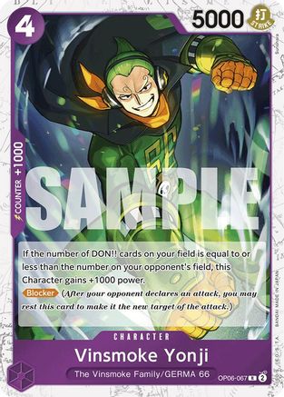 Vinsmoke Yonji (OP06-067) (Jolly Roger Foil) (OP06-067) - Premium Booster -The Best- Foil - Single Cards