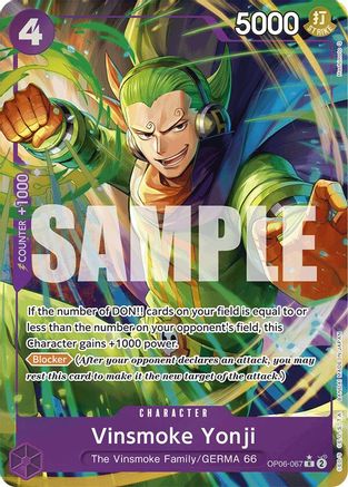 Vinsmoke Yonji (OP06-067) (Alternate Art) (OP06-067) - Premium Booster -The Best- Foil - Single Cards