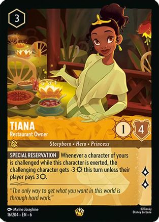 Tiana - Restaurant Owner (16/204) - Azurite Sea - Single Cards