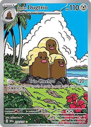 Alolan Dugtrio 208 - SV08 Surging Sparks Holofoil - Single Cards