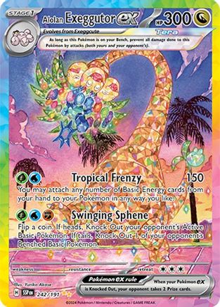 Alolan Exeggutor ex 242 - SV08 Surging Sparks Holofoil - Single Cards