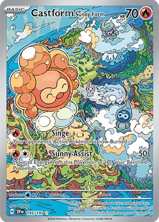 Castform Sunny Form 195 - SV08 Surging Sparks Holofoil - Single Cards