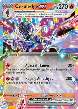 Ceruledge ex 36 - SV08 Surging Sparks Holofoil - Single Cards