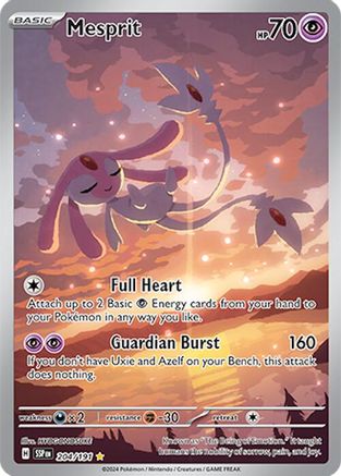 Mesprit 204 - SV08 Surging Sparks Holofoil - Single Cards