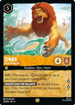 Simba - Pride Protector (20/204) - Azurite Sea - Single Cards
