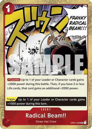 Radical Beam!! (Jolly Roger Foil) (OP01-029) - Premium Booster -The Best- Foil - Single Cards