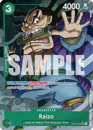 Raizo (Full Art) (OP01-052) - Premium Booster -The Best- Foil - Single Cards