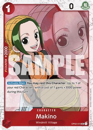 Makino (Jolly Roger Foil) (OP02-015) - Premium Booster -The Best- Foil - Single Cards