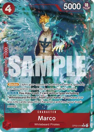 Marco (Full Art) (OP02-018) - Premium Booster -The Best- Foil - Single Cards