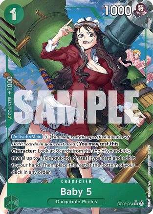 Baby 5 (OP05-034) (Alternate Art) (OP05-034) - Premium Booster -The Best- Foil - Single Cards