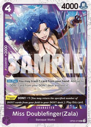 Miss Doublefinger(Zala) (Jolly Roger Foil) (OP05-073) - Premium Booster -The Best- Foil - Single Cards