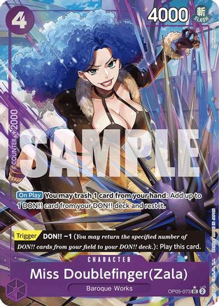 Miss Doublefinger(Zala) (Full Art) (OP05-073) - Premium Booster -The Best- Foil - Single Cards