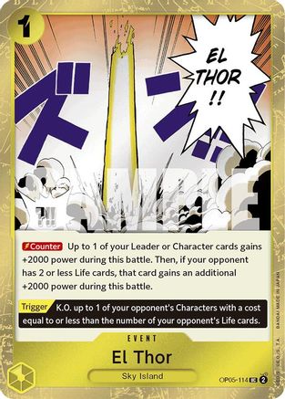 El Thor (Jolly Roger Foil) (OP05-114) - Premium Booster -The Best- Foil - Single Cards