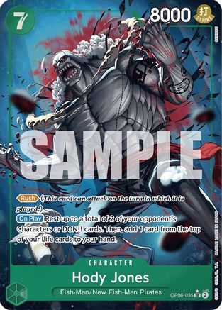 Hody Jones (Alternate Art) (OP06-035) - Premium Booster -The Best- Foil - Single Cards