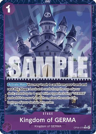 Kingdom of GERMA (Alternate Art) (OP06-079) - Premium Booster -The Best- Foil - Single Cards