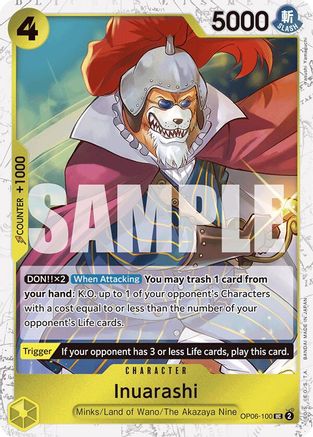 Inuarashi (Jolly Roger Foil) (OP06-100) - Premium Booster -The Best- Foil - Single Cards