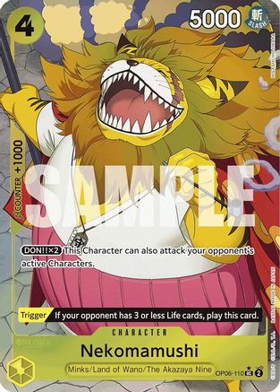 Nekomamushi (Full Art) (OP06-110) - Premium Booster -The Best- Foil - Single Cards