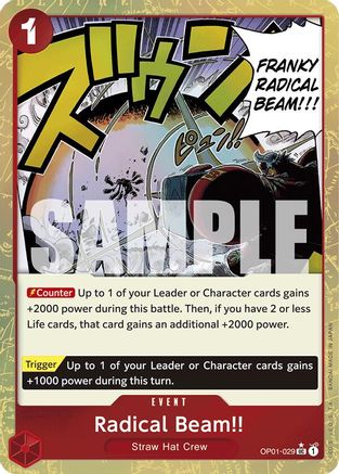 Radical Beam!! (Textured Foil) (OP01-029) - Premium Booster -The Best- Foil - Single Cards