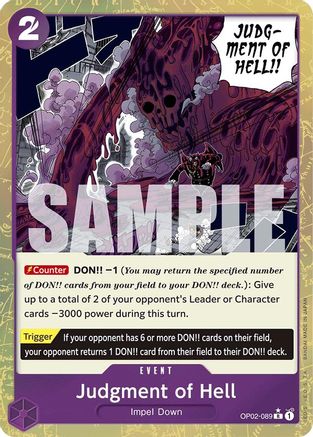 Judgment of Hell (Textured Foil) (OP02-089) - Premium Booster -The Best- Foil - Single Cards