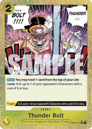 Thunder Bolt (Textured Foil) (OP03-121) - Premium Booster -The Best- Foil - Single Cards