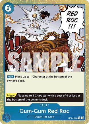 Gum-Gum Red Roc (Textured Foil) (OP04-056) - Premium Booster -The Best- Foil - Single Cards
