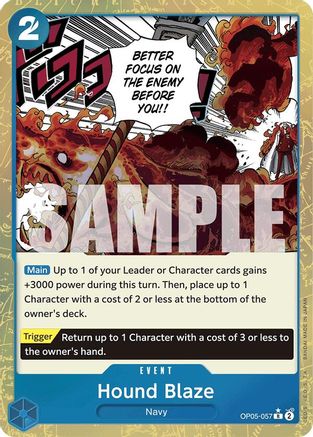 Hound Blaze (Textured Foil) (OP05-057) - Premium Booster -The Best- Foil - Single Cards