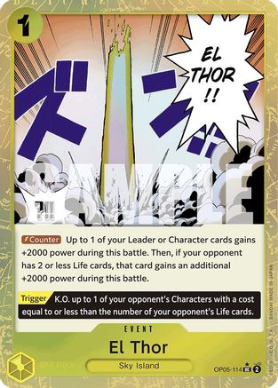 El Thor (Textured Foil) (OP05-114) - Premium Booster -The Best- Foil - Single Cards
