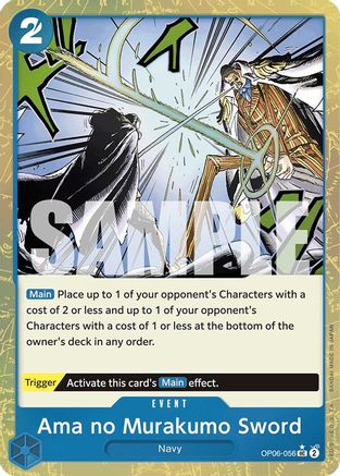 Ama no Murakumo Sword (Textured Foil) (OP06-056) - Premium Booster -The Best- Foil - Single Cards