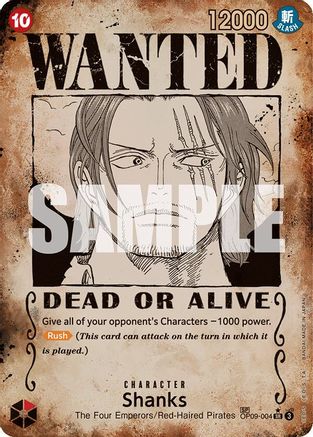 Shanks (004) (Wanted Poster) (OP09-004) - Emperors in the New World - One Piece - Single Cards