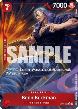 Benn.Beckman (Parallel) (OP09-009) - Emperors in the New World - One Piece - Single Cards
