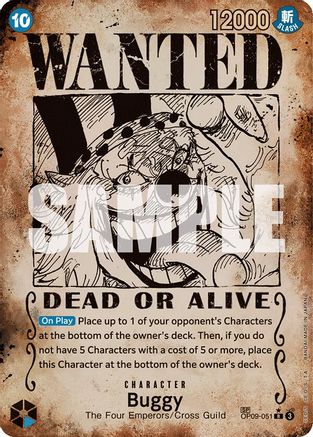 Buggy (051) (Wanted Poster) (OP09-051) - Emperors in the New World - Single Cards