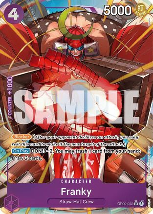 Franky (Parallel) (OP09-072) - Emperors in the New World - One Piece - Single Cards