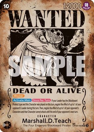 Marshall.D.Teach (093) (Wanted Poster) (OP09-093) - Emperors in the New World - One Piece - Single Cards