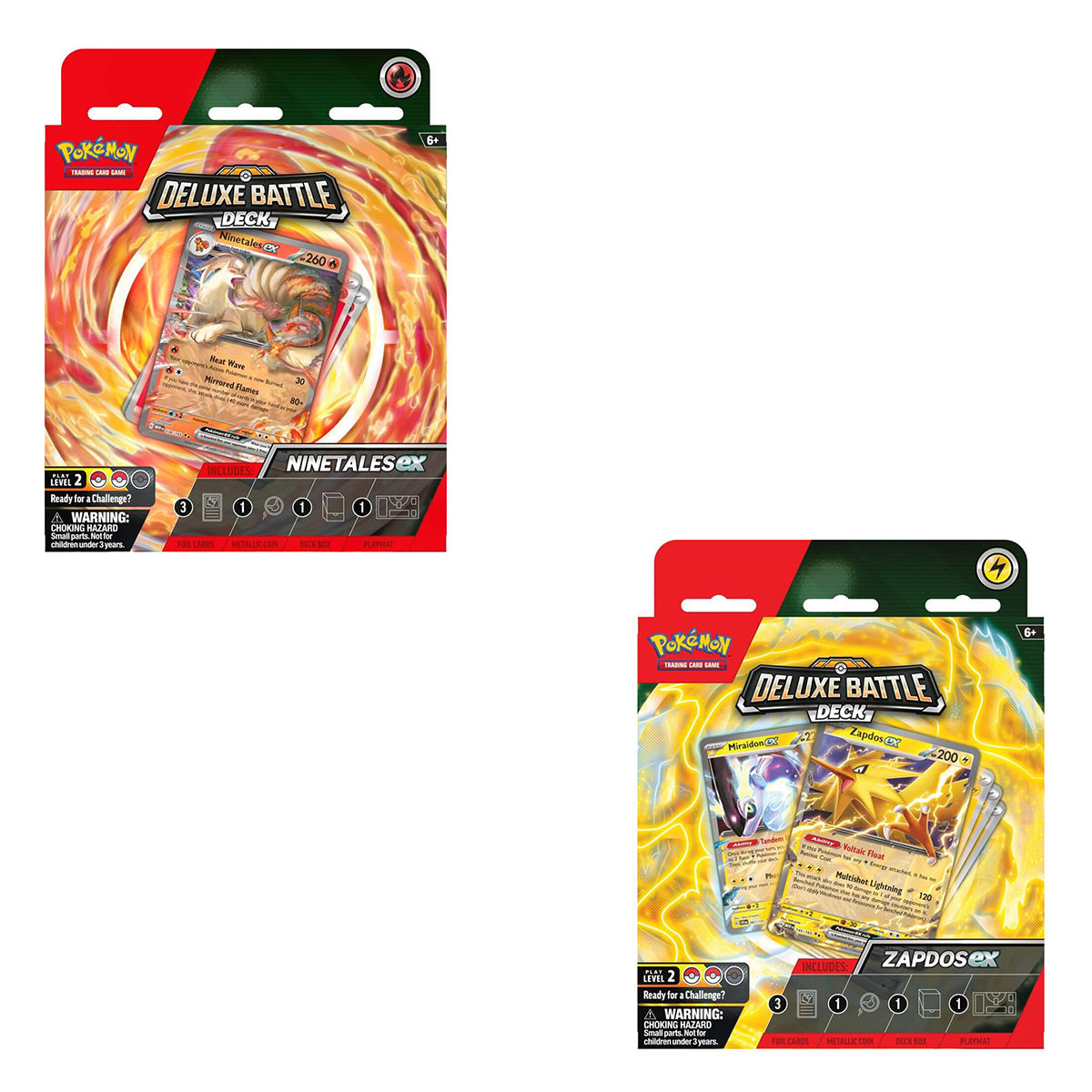 Ninetales ex & Zapdos ex Deluxe Battle Decks (Pair) POKEMON TCG - Trading Card Games