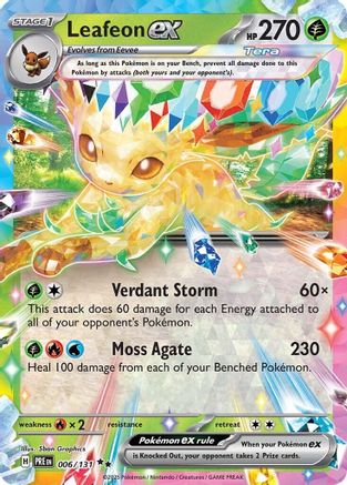 Leafeon ex - 006/131 6 - SV Prismatic Evolutions Pokemon - Single Cards